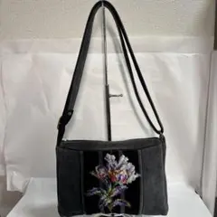 未使用品◇Petit Point◇久家道子 プチポワン 手刺繍ショルダーバッグ