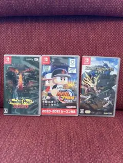 【3本セット】パワプロ2020&ウイニングポスト9 2020&モンハンライズ