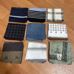 【未使用】ハンカチ 9枚セット 多様なデザイン