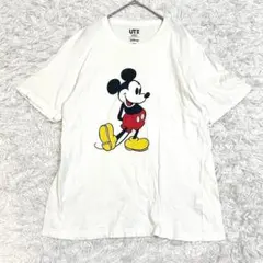 UNIQLO ユニクロ ミッキーtシャツ L コットン100% ホワイト メンズ