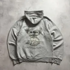 00s~ Disney ディズニー スティッチ スウェット ジップ パーカー