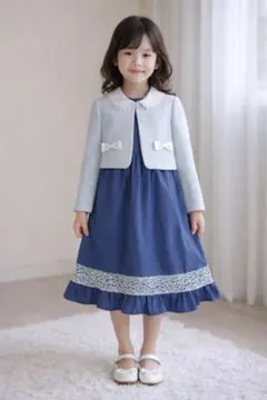 【美品】ELLE EN NOIR エルアンノアール セットアップ 130