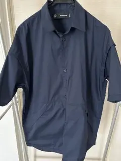 GU 半袖シャツ ネイビー L