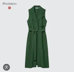 UNIQLO✖️JW ANDERSON ノースリーブシャツワンピース グリーン