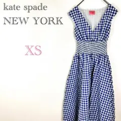 kate spade new york♡ギンガムチェック♡ワンピース♡XSサイズ - メルカリ