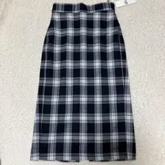 タグ付き　GU チェック　スカート　M