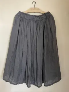 未使用品　無印良品リネン100%ギャザースカート