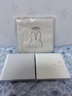 miffy ミッフィー　コーデュロイティッシュポーチ&メモ帳セットのサムネイル