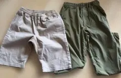 ノースフェイス キッズハーフパンツ、おまけの長パンツ　150㎝