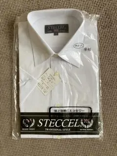 【新品】STECCEL 半袖ワイシャツ Mサイズ 形態安定