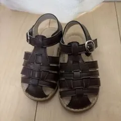 petit main キッズ サンダル 14.0cm ブラウンのサムネイル