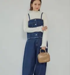 しまむら　田中里奈 mysa デニムビスチェ+コクーンデニムセット　L 未使用