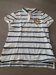 165.Ralph Lauren ストライプ ポロシャツ L