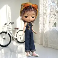 Blythe 아웃핏 남아용 의류 데님 진 팬츠 오버롤