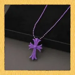 ラバーネックレス シリコンネックレス 十字架 クロス ユニセックス パープル