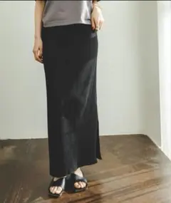 Noble ノーブル トタンテレコタイトスカート ブラック 38 M