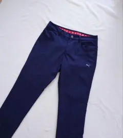 メンズM　プーマゴルフパンツ　ネイビー　ストレッチ　アンクル丈　良品