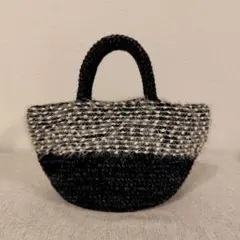 ハンドメイド　毛糸バッグ