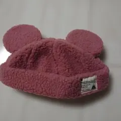 ディズニー ミッキー モコモコ 耳付き 帽子 キャップ