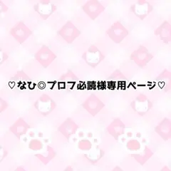 なひ◎プロフ必読様専用ページ