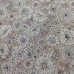 オックス生地　花柄　ナチュラルフラワー