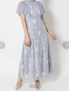 MERCURYDUOフラワーレースケープスリーブドレス S