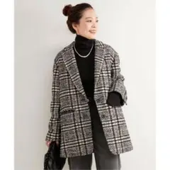 【新品】B.C STOCK＊ツイーディー2Bニュアンスジャケット