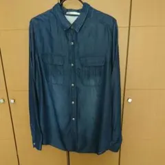 ikka デニム風シャツ