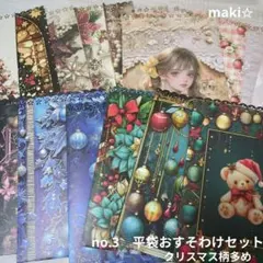 【匿名配送】no.3 平袋おすそわけセット20枚　クリスマス