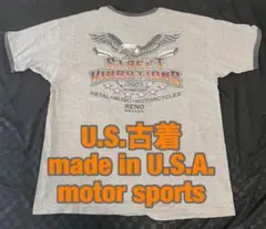 U.S.古着　motorsports ヘビーウェイト　tシャツ　BAYSIDEのサムネイル