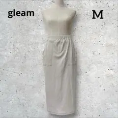 glean ワッフル タイトスカート ロングスカート M 薄ベージュ ナローのサムネイル