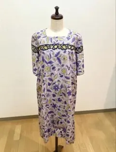 ジャワ更紗 手描きバティック ロングワンピース - メルカリ