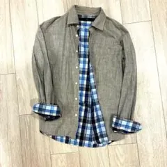 SHIPS メンズM　シャツ　インナーチェック柄