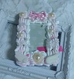 ハンドメイド　硬質ケース　トレカケース　ホイップデコ　推し活　ピンク