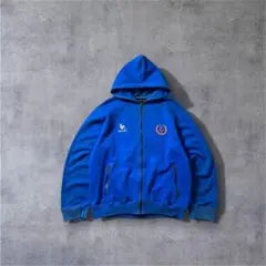 Stüssy S21 両面プリント ジップパーカー 青 M