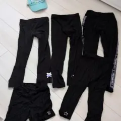 ブラック レギンス まとめ売り 4点セット 120 130