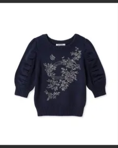 SNIDEL ニット セーター エンブロイダリーニットプルオーバー