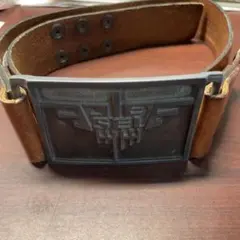 DIESELディーゼル　イタリア製スナップベルト レザー　ブラウン【正規品】