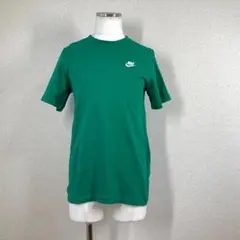 【ナイキ】Tシャツ トップス　緑　グリーン　M　nike　ワンポイント 半袖