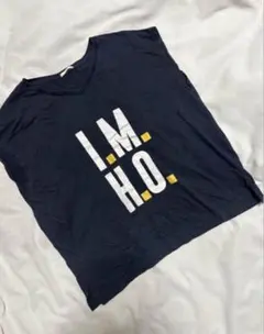 GU ノースリーブ ロゴTシャツ Lサイズ ネイビー
