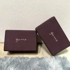 ヨガワークス(Yogaworks) ヨガブロックB 2個セット バーガンディー