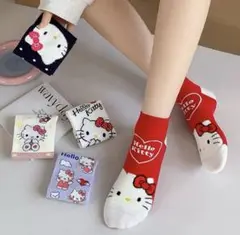 新品♡ハローキティ♡キャラクターソックス♡靴下5足セット