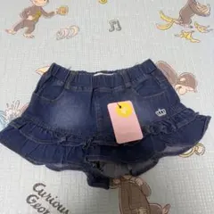 フリル付きデニムショートパンツ 90cm