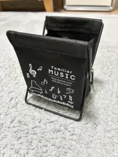 音符、ピアノ柄の小物入れ（折りたたみ）