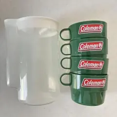 【新品未使用】Coleman スタッキングピッチャーとカップセット　キャンプのサムネイル