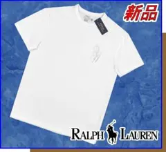 【新品】ポロラルフローレンBigポニークルーネックTシャツ半袖白M US:M