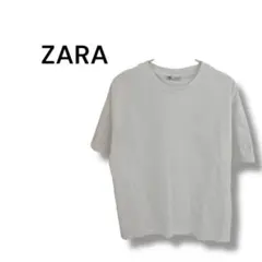 【ザラ】半袖　Tシャツ　カットソー　無地　シンプル　カジュアル　ホワイト　M
