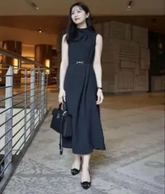 Side-buckle Drape Dress L'AUBE BLANC - メルカリ