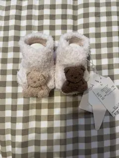 【新品未使用】gelato pique クマ付きベビー靴下