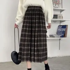 チェック柄細プリーツスカートのサムネイル